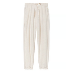 Спортивные брюки Victoria&apos;s Secret Cotton Fleece High-Rise Gym, кремовый