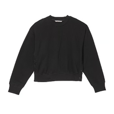 Свитшот Victoria&apos;s Secret Cotton Fleece Oversize Snap, черный