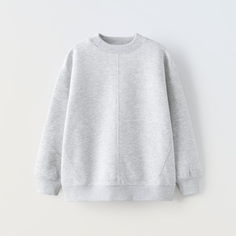 Свитшот Zara Basic Plush, серый