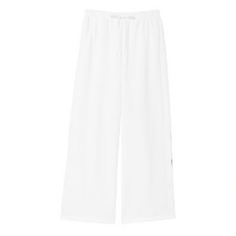 Брюки Victoria&apos;s Secret Cotton Fleece Wide-Leg Snap Lounge, белый