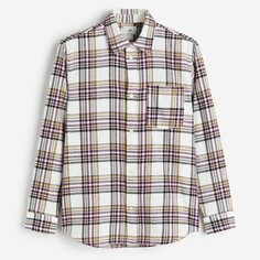 Рубашка H&amp;M Regular Fit Flannel, белый/фиолетовый H&M