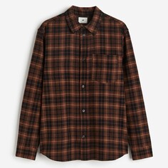 Рубашка H&amp;M Regular Fit Flannel, коричневый H&M
