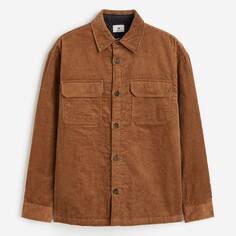 Куртка-рубашка H&amp;M Loose Fit Corduroy, коричневый H&M