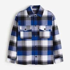 Куртка-рубашка H&amp;M Loose Fit Twill, синий H&M