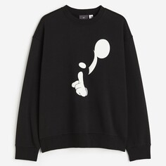 Свитшот H&amp;M Relaxed Fit Mickey Mouse, черный H&M