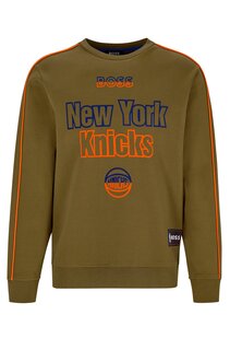 Свитшот Boss &amp; NBA Cotton-blend Regular-fit NBA Knicks, хаки