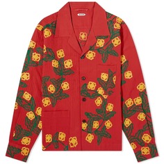 Куртка-рубашка Bode Marigold Wreath, бордовый