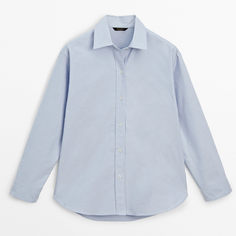 Рубашка Massimo Dutti Plain Oxford, синий