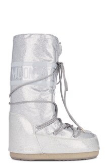 Ботинки Moon Boot Icon Glitter, серебряный