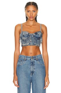 Бюстгальтер Moschino Jeans Denim, цвет Fantasy Print Blue