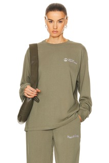 Футболка Museum Of Peace And Quiet Support Group Long Sleeve, оливковый