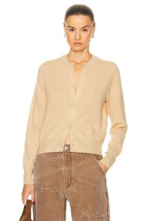 Кардиган Acne Studios Face Regular, цвет Biscuit Beige