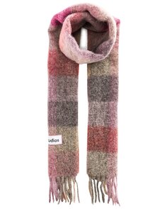 Шарф Acne Studios Plaid Fringe, цвет Fuchsia, Lilac &amp; Pink