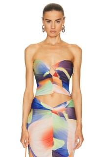 Топ Nicholas Alanna Diamond Cutout, цвет Linea Print