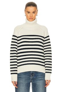 Свитер Nili Lotan Gideon, цвет Ivory &amp; Dark Navy Stripe