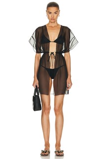 Платье Agent Provocateur Evelyn Short Kaftan, черный