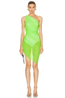 Платье мини Norma Kamali Diana, цвет Neon Green