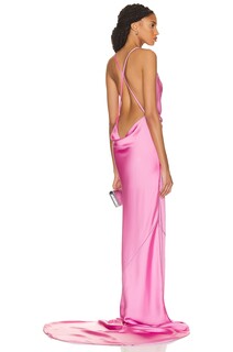 Платье Norma Kamali Cross Back Bias Gown, цвет Candy Pink