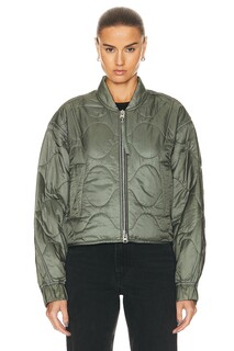 Куртка Agolde X Shoreditch Ski Club Iona Quilted, цвет Laurel