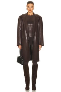 Куртка Norma Kamali Oversized Single Breasted, цвет Chocolate