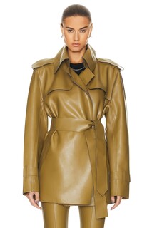 Пальто Norma Kamali Double Breasted Trench, цвет Woods