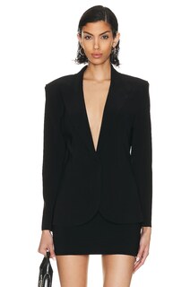 Куртка Norma Kamali Classic Single Breasted, черный