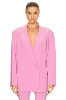 Куртка Norma Kamali Oversized Double Breasted, цвет Candy Pink