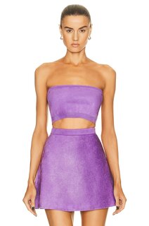 Топ Alaïa Velvet Bandeau, цвет Glycine