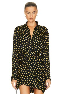 Боди Alaïa Printed, цвет Nuit &amp; Jaune