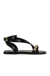 Сандалии Alaïa Flat Ankle Straps, нуар