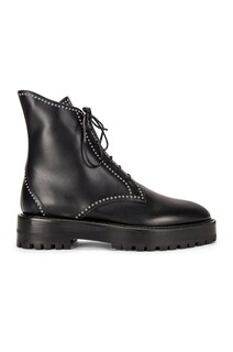 Ботинки Alaïa Leather Micro Oeilletss, нуар