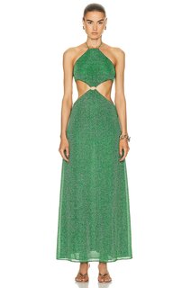 Платье Oseree Lumière O Gem Cut Out, цвет Emerald Green OsÉree