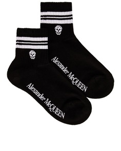 Носки Alexander Mcqueen Skull Stripe, цвет Black &amp; White