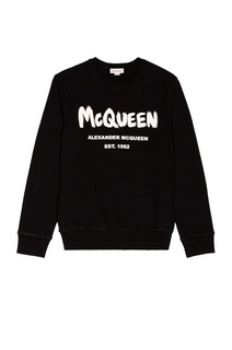 Толстовка Alexander Mcqueen Graffiti Print, цвет Black &amp; Ivory