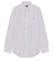 Рубашка Polo Ralph Lauren Long Sleeve, цвет White &amp; Wine