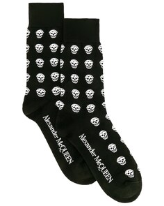 Носки Alexander Mcqueen Skull Short, цвет Black &amp; Ivory