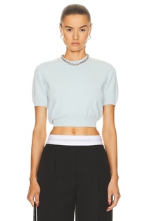 Топ Alexander Wang Logo Ribbed, цвет Ariel Blue