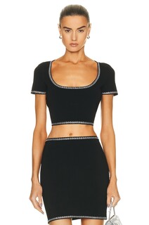 Футболка Alexander Wang Scoop Neck, черный