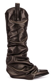 Ботинки R13 Mid Cowboy With Sleeve, цвет Black Leather