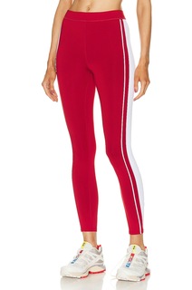 Леггинсы Alo Airlift High Waisted Car Club Legging, цвет Classic Red &amp; White