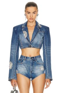 Блейзер Area Denim Cropped, цвет Light Indigo