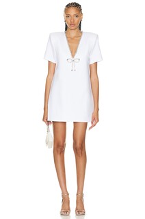 Платье Area Crystal Bow V-Neck T-Shirt, белый