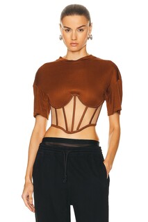 Топ Rta Corset, цвет Cognac