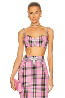 Бюстгальтер Area Crystal Trim, цвет Pink Plaid