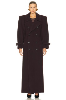 Пальто Saint Laurent Wool, цвет Grenat