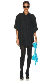 Рубашка Balenciaga Short Sleeve Minimal, черный