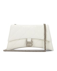 Сумка кросс-боди Balenciaga Crush Wallet On Chain, цвет Optic White