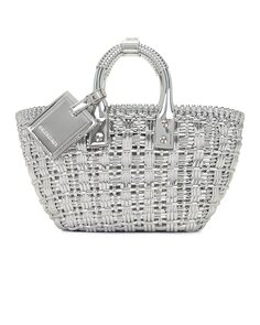 Сумка-тоут Balenciaga Xs Bistro Basket, серебряный