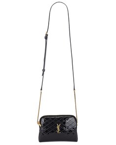 Сумка Saint Laurent Gaby Zipped Pouch With Chain, нуар