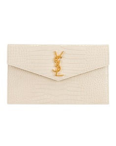 Сумка-клатч Saint Laurent Uptown Pouch, цвет Blanc Vintage